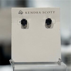 💛Kendra Scott Nola Stud Earrings — Mystic Navy Drusy (HTF/Retired)💛